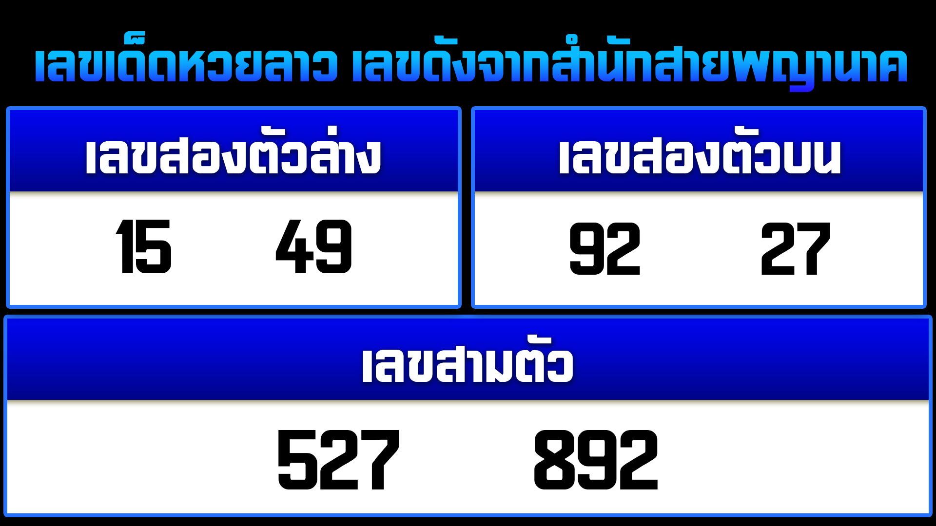 เลขเด็ด วันนี้